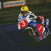 Joey Dunlop Motorcycle Racer Diamond Painting