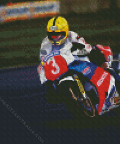 Joey Dunlop Motorcycle Racer Diamond Painting