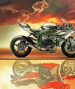 Kawasaki H2r Reflection Diamond Painting