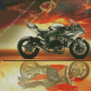 Kawasaki H2r Reflection Diamond Painting