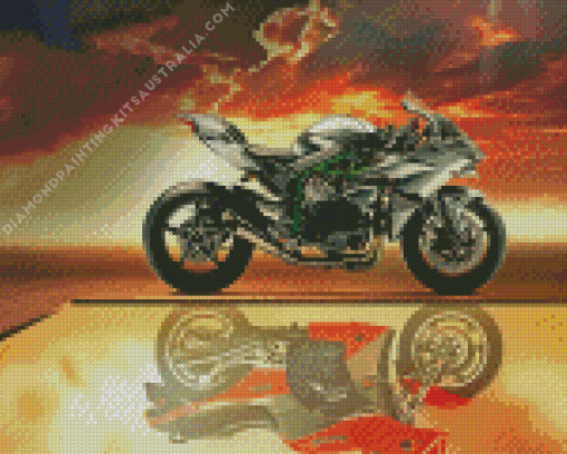 Kawasaki H2r Reflection Diamond Painting