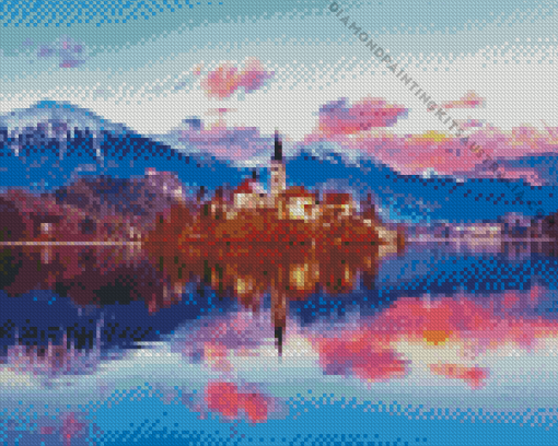 Lake Bled In Slovenia Diamond Painting