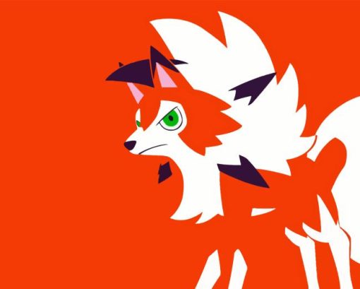 Lycanroc Pokemon Anime Diamond Painting