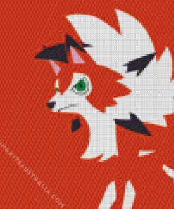 Lycanroc Pokemon Anime Diamond Painting