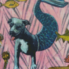 Mermaid Dog And Fish Diamond Painting