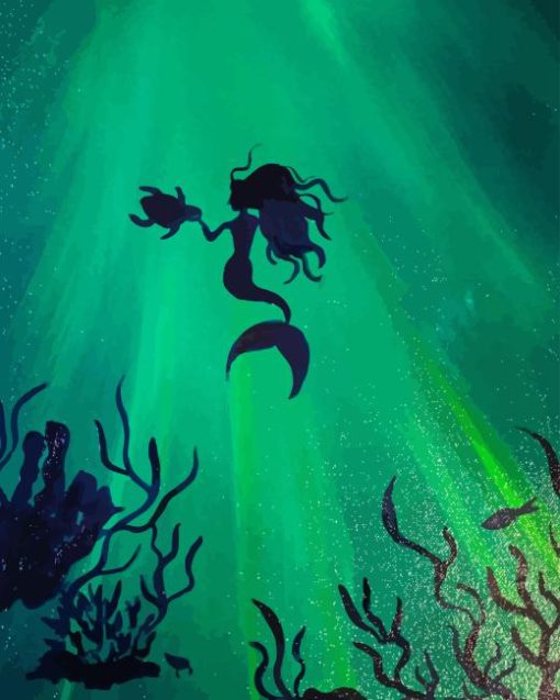 Mermaid Silhouette Diamond Painting