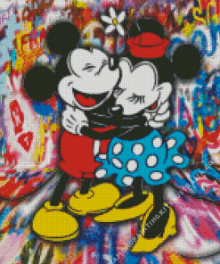 Minnie Mickey Hugging Diamond Painting