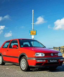 Mk3 Red Golf Car Diamond Painting