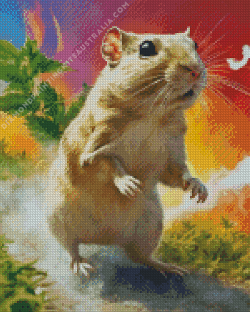 Mongolian Gerbil Art Diamond Painting