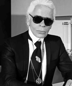 Monochrome Karl Lagerfeld Diamond Painting