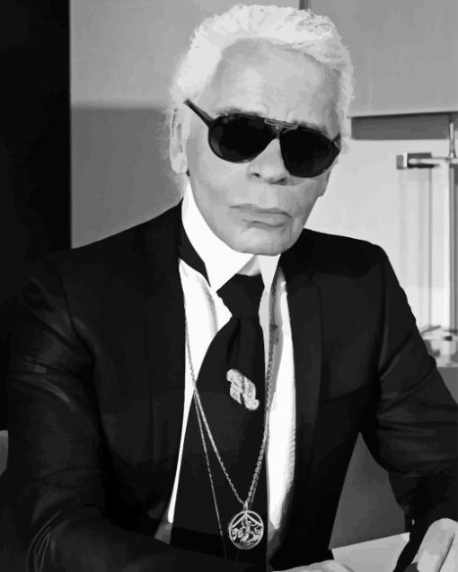 Monochrome Karl Lagerfeld Diamond Painting