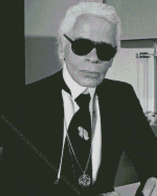 Monochrome Karl Lagerfeld Diamond Painting