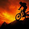 Mountain Biker Silhouette Diamond Painting