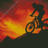 Mountain Biker Silhouette Diamond Painting