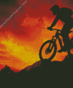 Mountain Biker Silhouette Diamond Painting