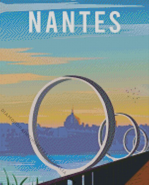 Nantes City Poster Diamond Painting