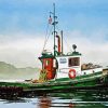 Old Tugboat Diamond Painting