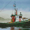 Old Tugboat Diamond Painting