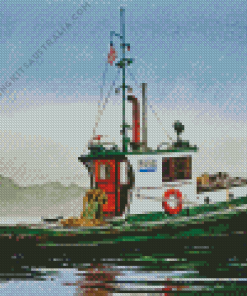 Old Tugboat Diamond Painting