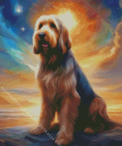 Cute Otterhound Dog Diamond Painting