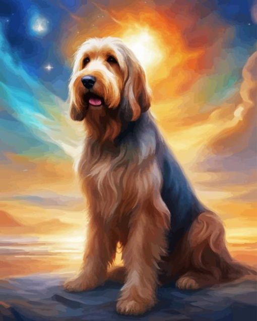 Cute Otterhound Dog Diamond Painting