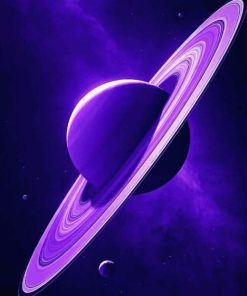 Outer Space Purple Planet Diamond Painting