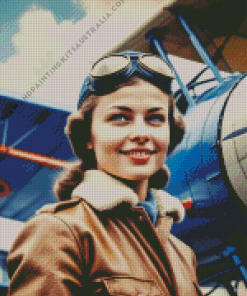 Pilot Girl Diamond Painting