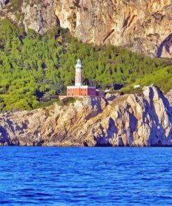 Punta Carena Lighthouse Italy Diamond Painting