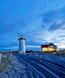 Race Point Lighthouse In Provincetown Diamond Painting