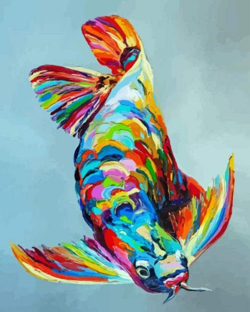 Rainbow Arowana Fish Diamond Painting