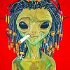 Rasta Alien Smoking Diamond Painting