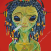 Rasta Alien Smoking Diamond Painting