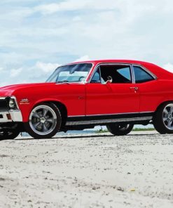 Red 1972 Nova Car Diamond Painting