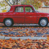 Red Renault 8 Car Diamond Painting