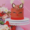 Reindeer Cake Diamond Painting