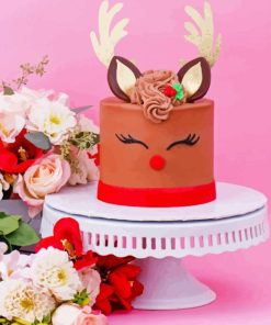 Reindeer Cake Diamond Painting