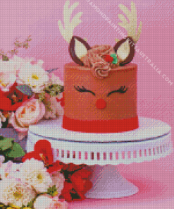 Reindeer Cake Diamond Painting