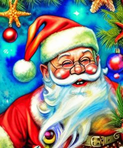 Santa On Beach Diamond Painting