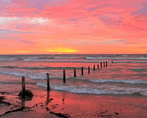 Sauble Beach At Sunset Diamond Painting