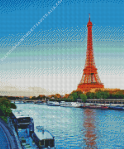 Seine River Eiffel Tower Diamond Painting