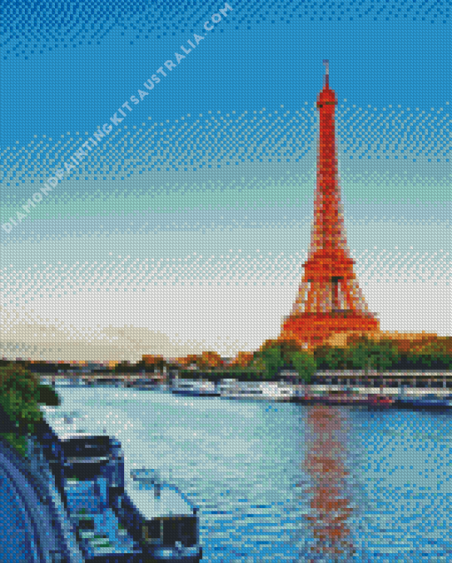 Seine River Eiffel Tower Diamond Painting