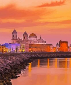 Sunset Cadiz City Diamond Painting