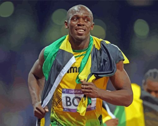 Usain Bolt Runner Diamond Painting