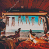 Vanlife Couple By The Beach Diamond Painting