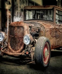 Vintage Rat Rod Diamond Painting