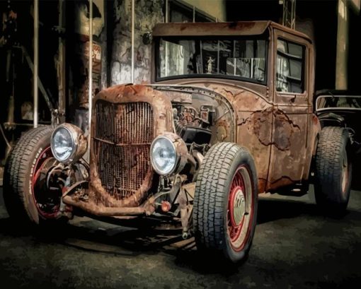 Vintage Rat Rod Diamond Painting