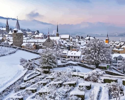 Winter Zug Switzerland Diamond Painting