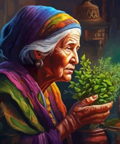 Wise Old Woman Diamond Painting