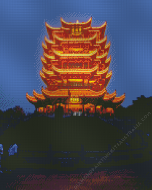 Yellow Crane Tower China Diamond Painting