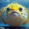 Yellow Puffer Fish Diamond Painting